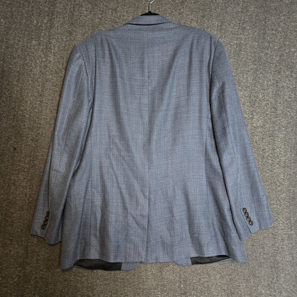 Lauren Ralph Lauren Silk Wool Blazer 46L Blue Plaid 2 Button Lined Sports Coat - Picture 16 of 16